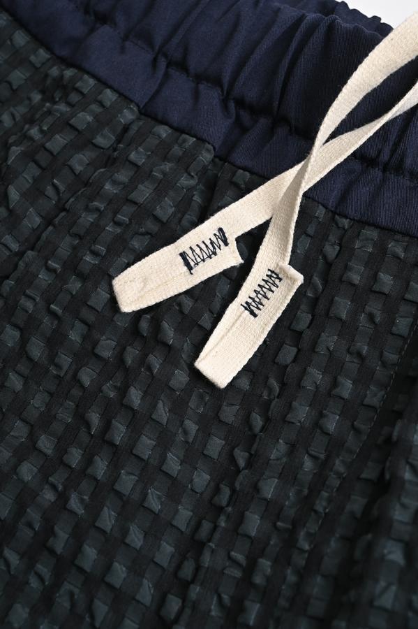 Textured Check Pants