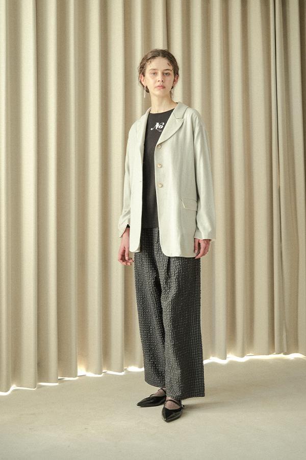Textured Check Pants