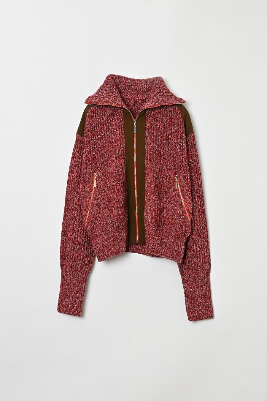 Mixed Yarn Knit Cardigan