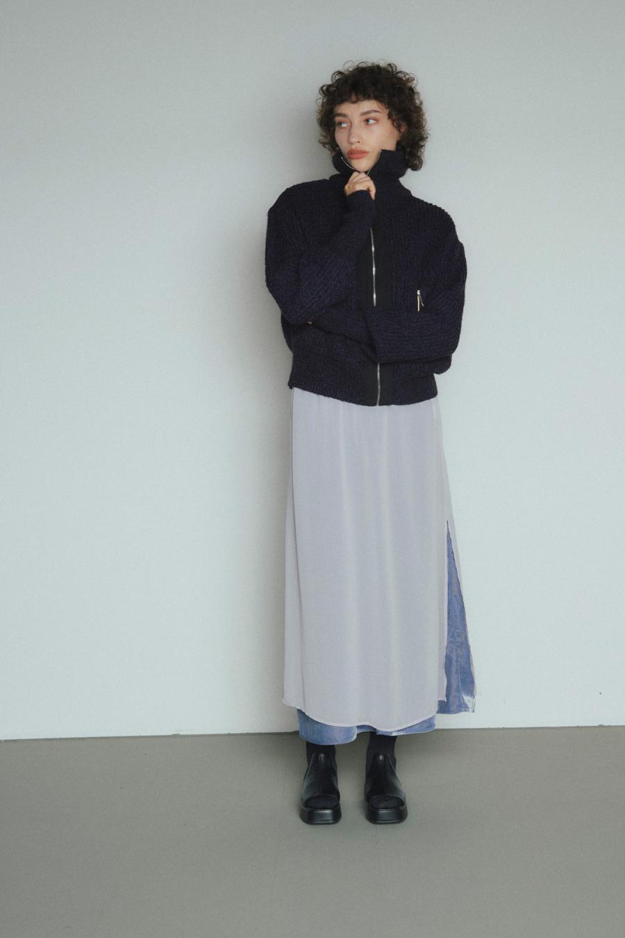 Mixed Yarn Knit Cardigan