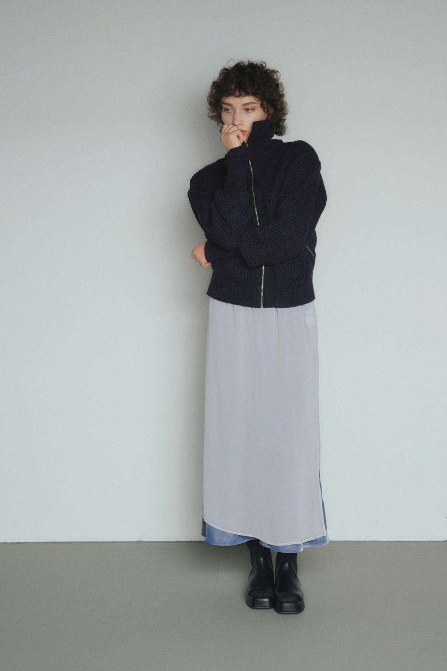 Mixed Yarn Knit Cardigan