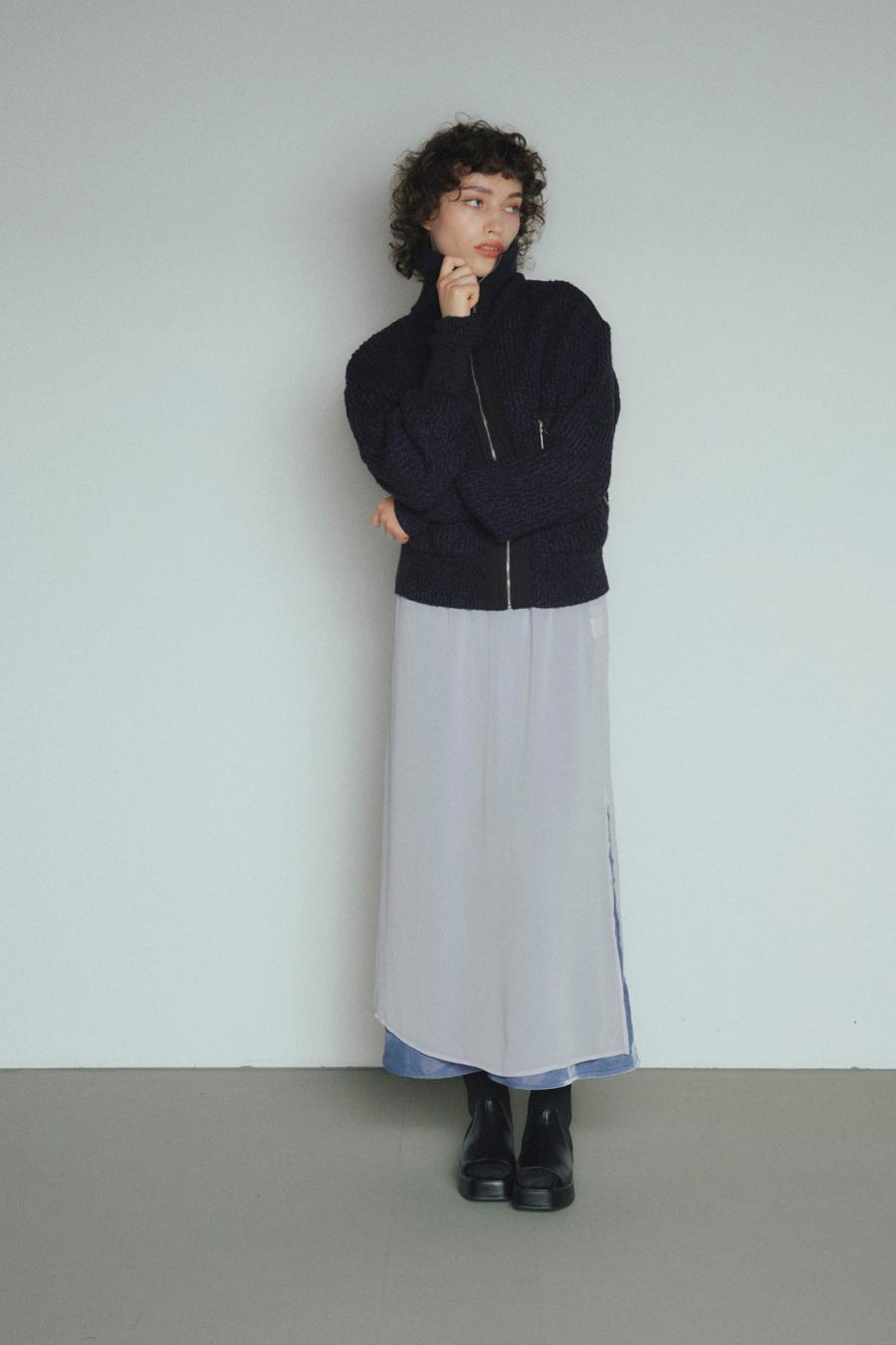 Mixed Yarn Knit Cardigan