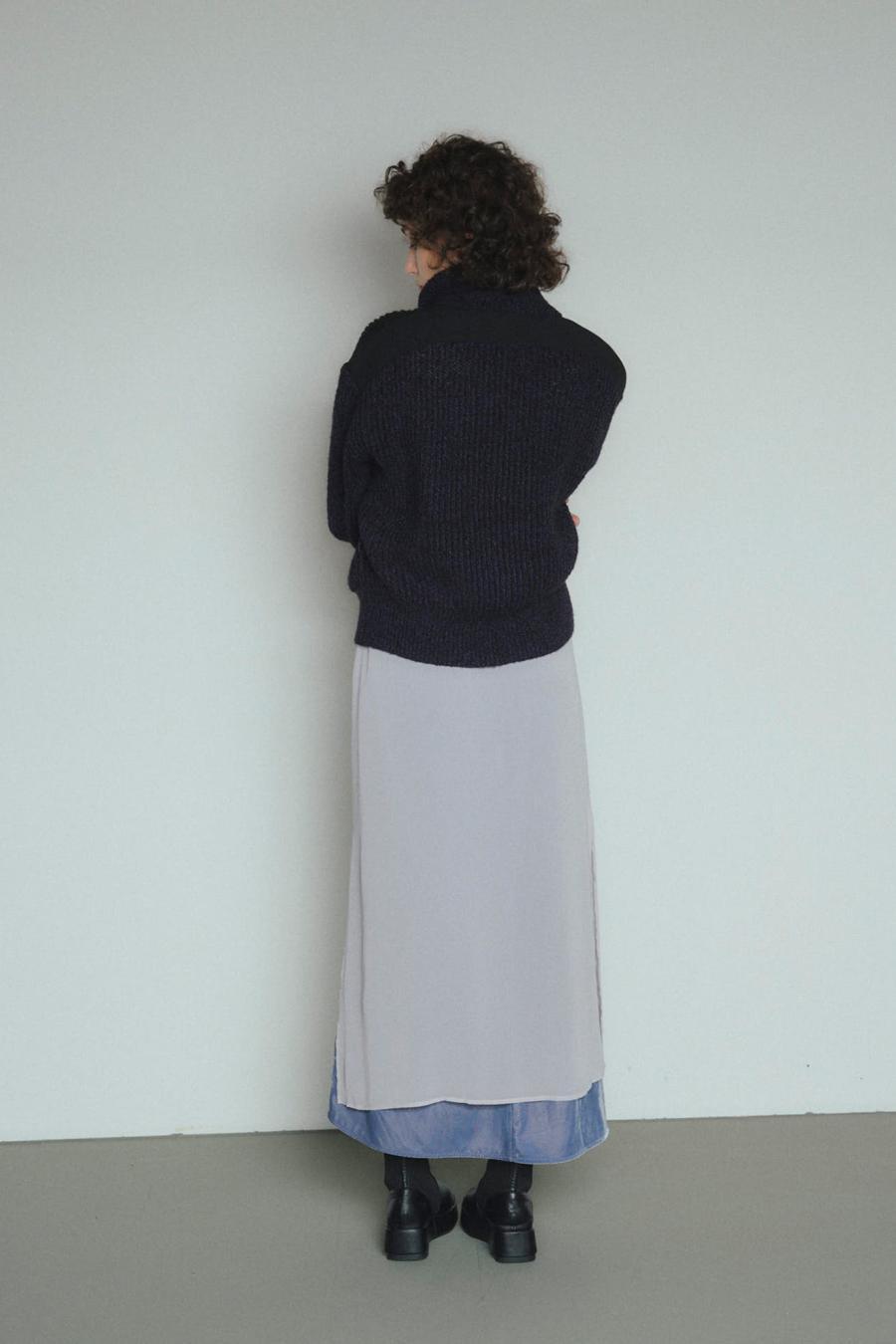 Mixed Yarn Knit Cardigan