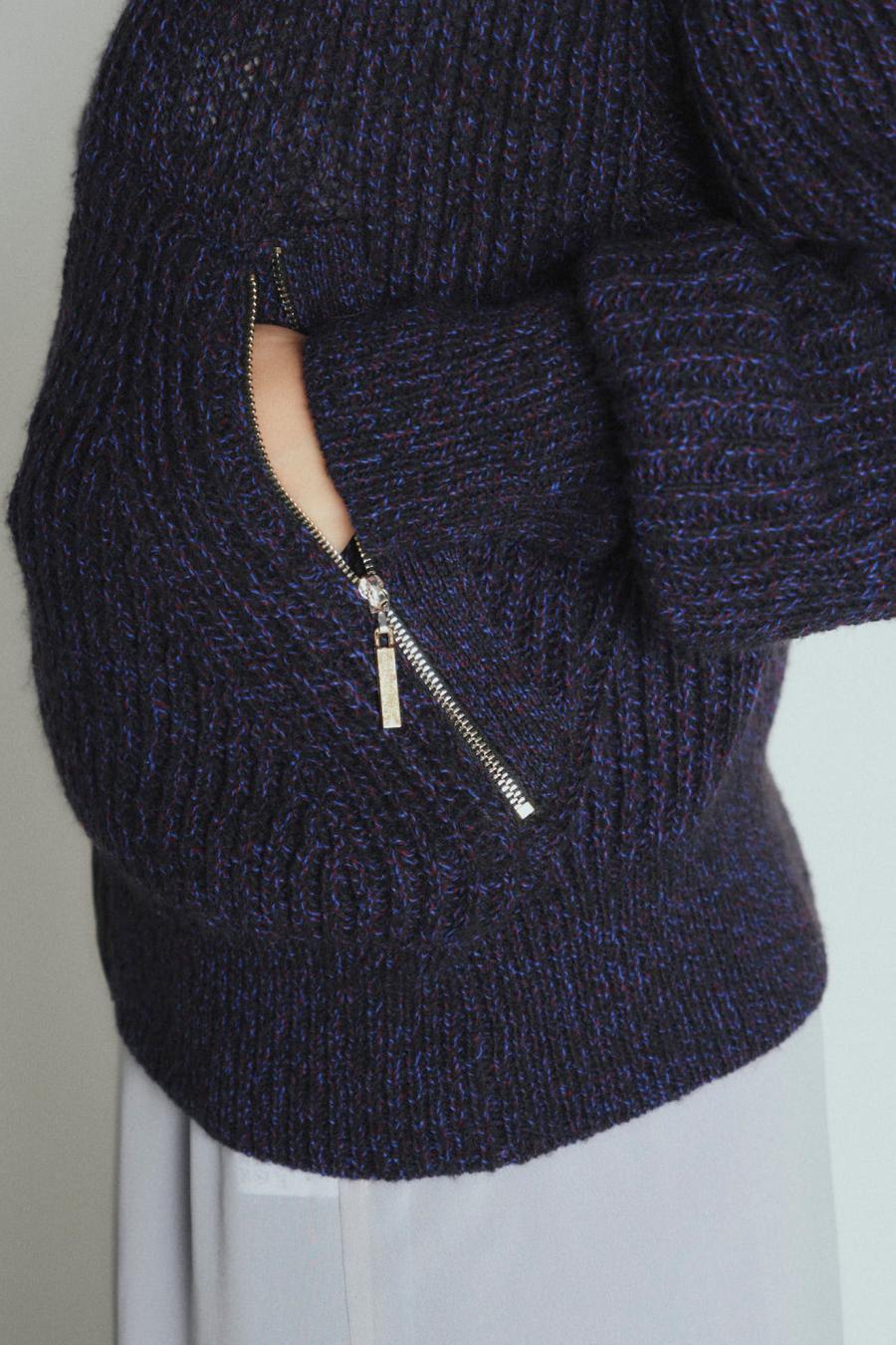Mixed Yarn Knit Cardigan