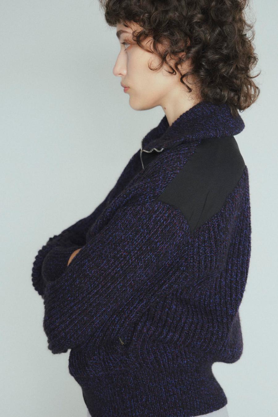 Mixed Yarn Knit Cardigan