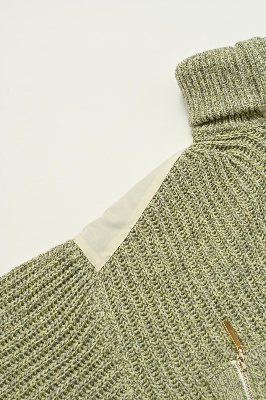 Mixed Yarn Knit Cardigan
