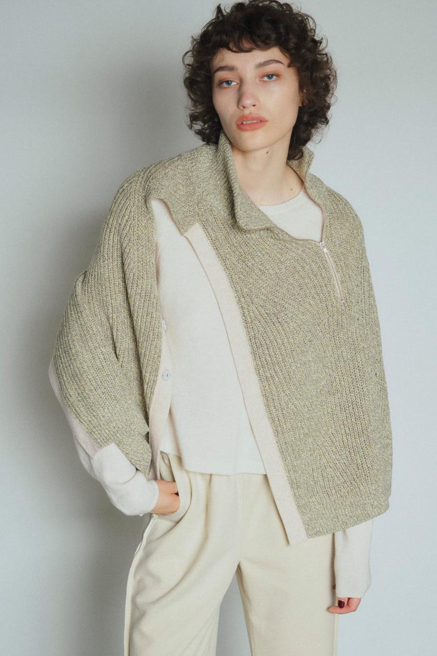 Mixed Yarn Knit Vest