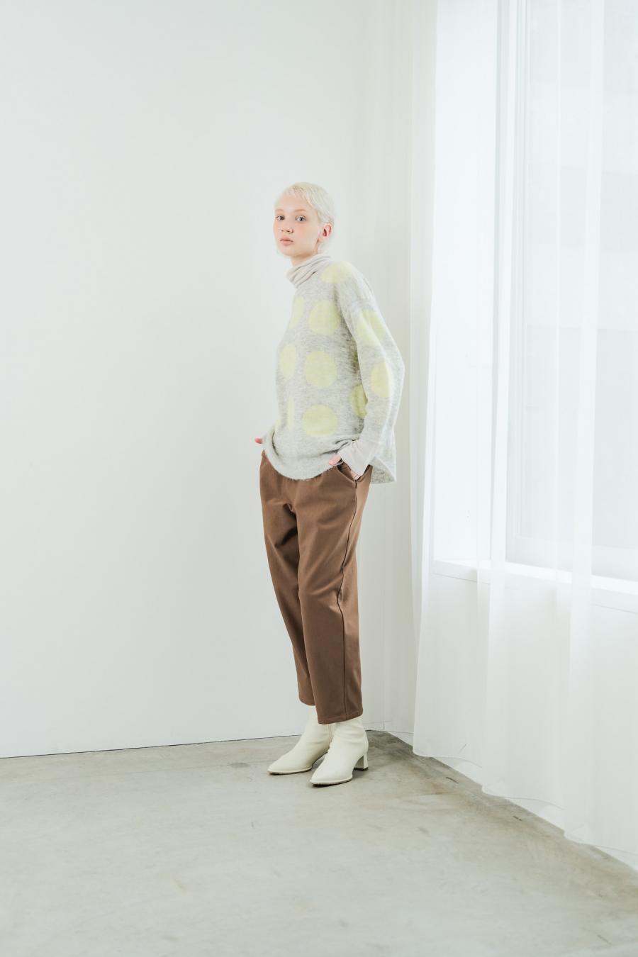 Reversible Mohair Dot Pullover