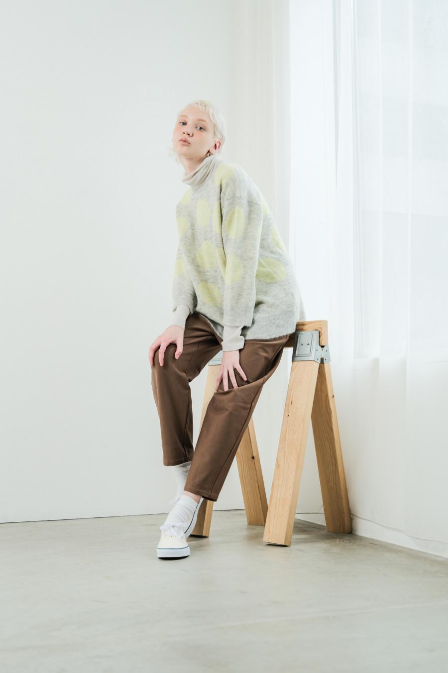 Reversible Mohair Dot Pullover
