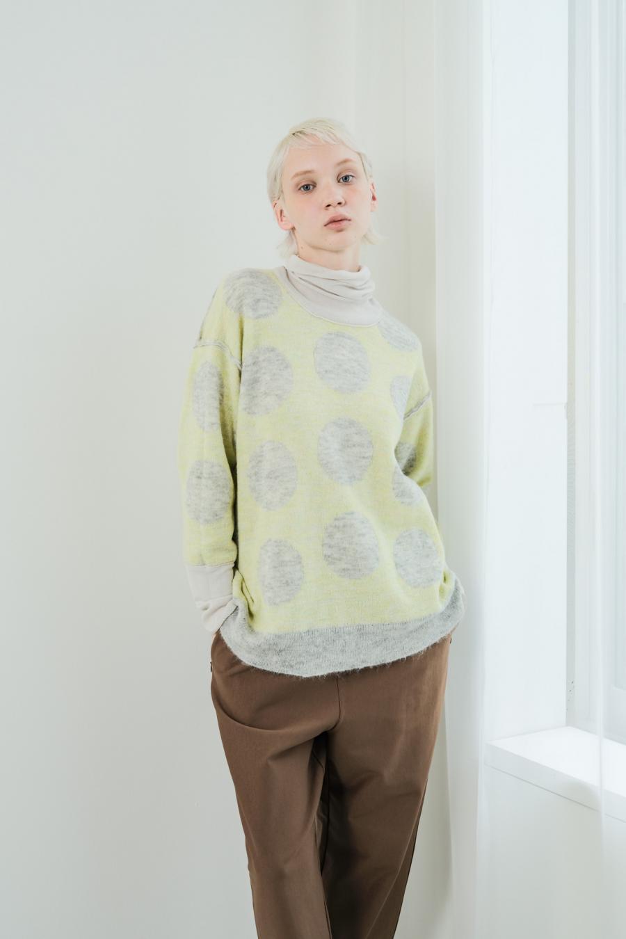 Reversible Mohair Dot Pullover