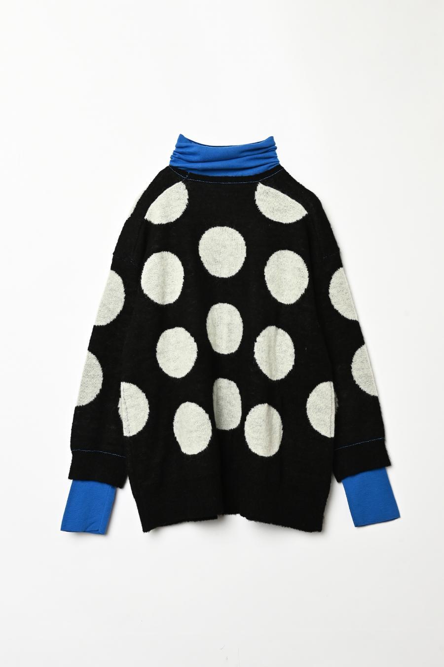 Reversible Mohair Dot Pullover