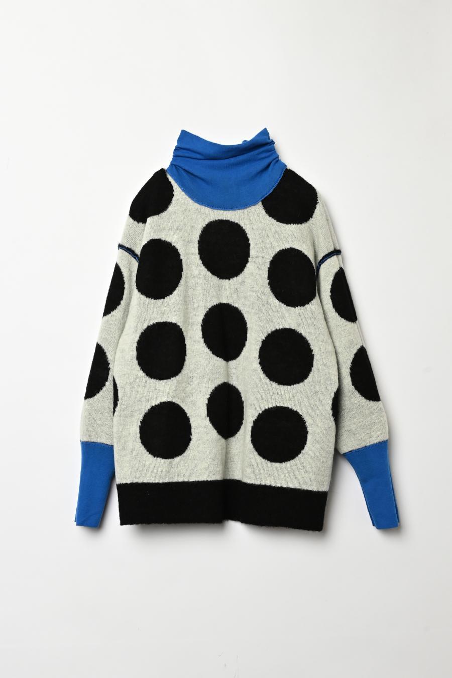 Reversible Mohair Dot Pullover