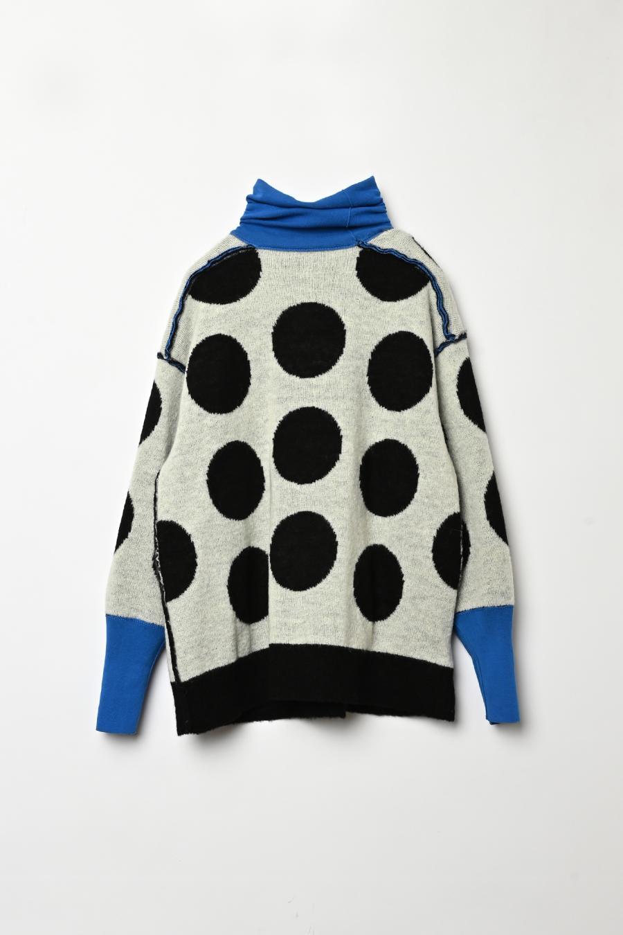 Reversible Mohair Dot Pullover