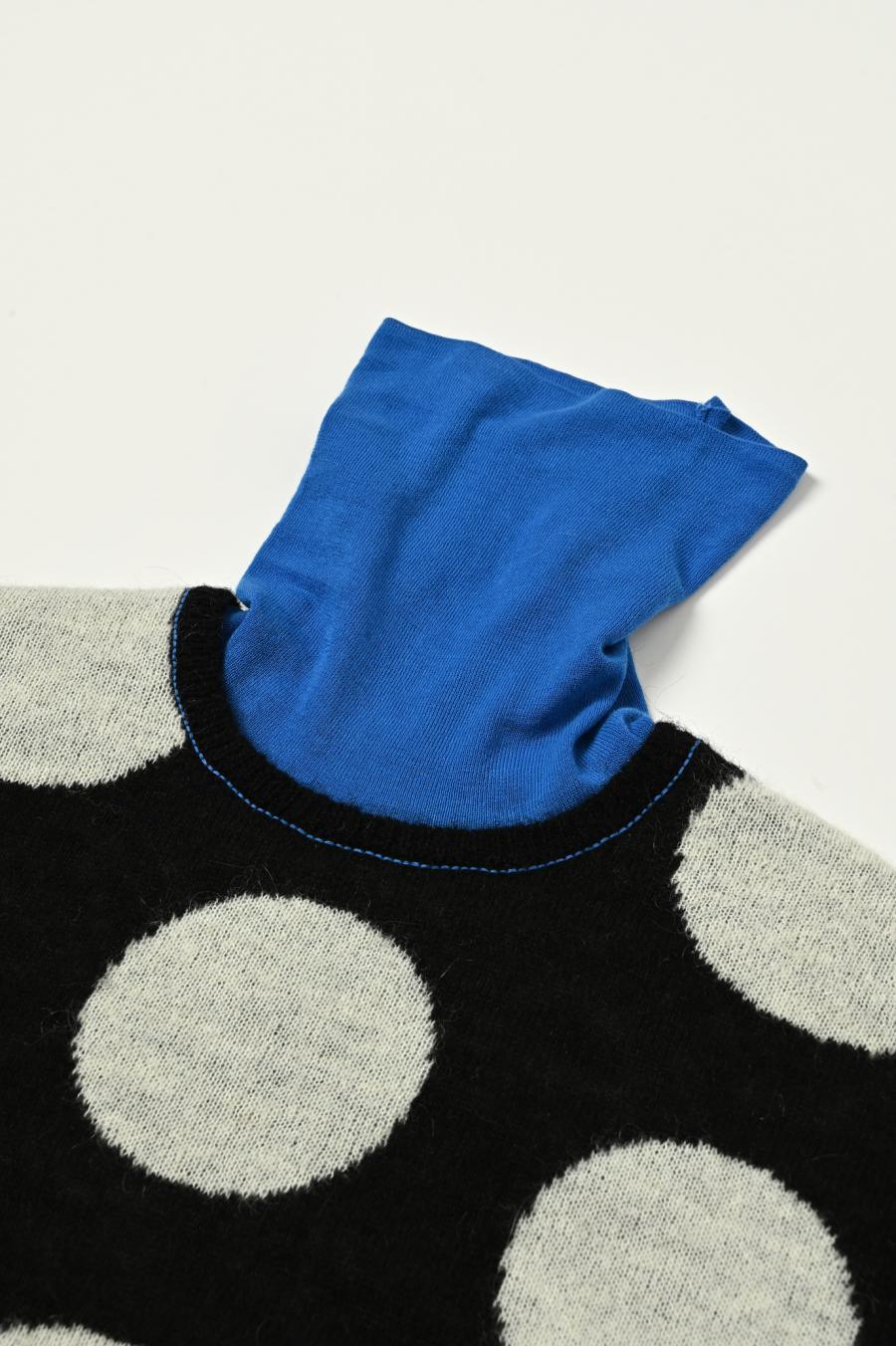 Reversible Mohair Dot Pullover