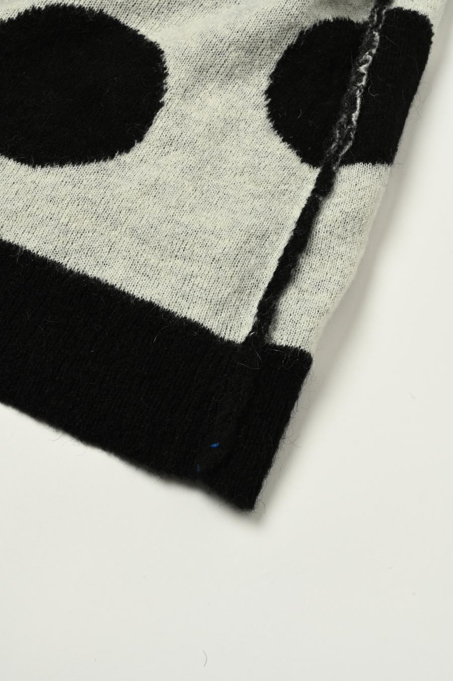 Reversible Mohair Dot Pullover