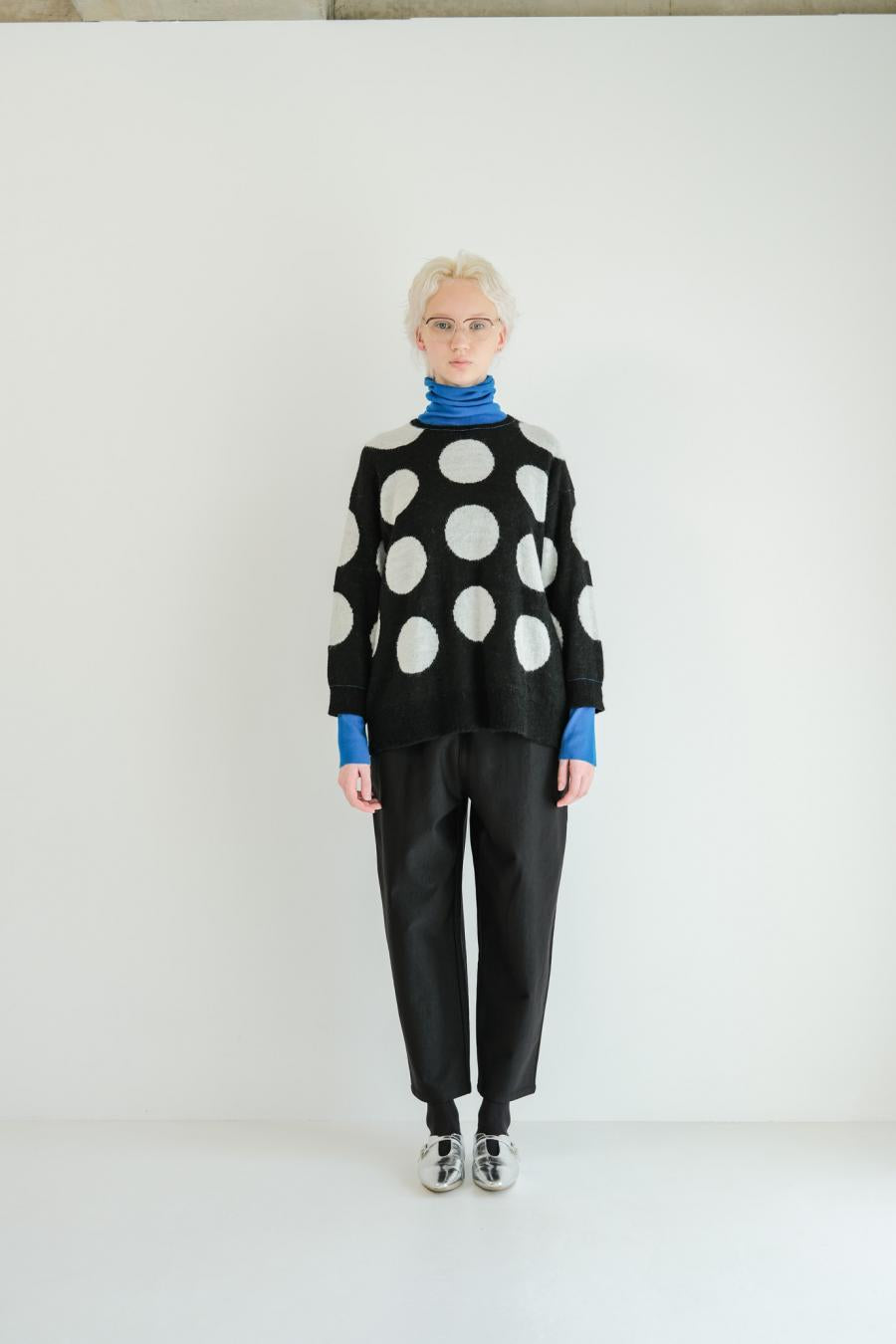 Reversible Mohair Dot Pullover