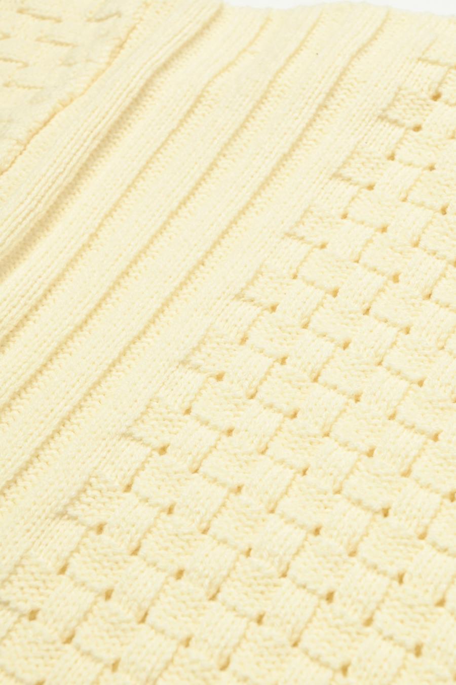 Block Piqué Lace-Up Pullover