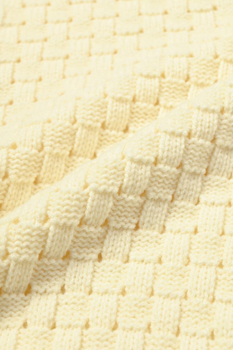 Block Piqué Lace-Up Pullover