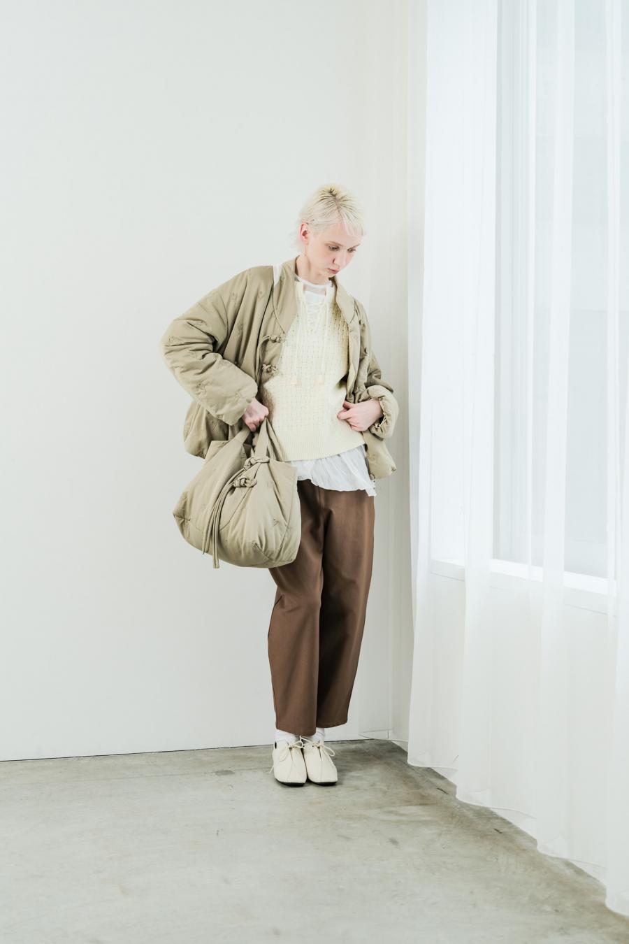 Block Piqué Lace-Up Pullover