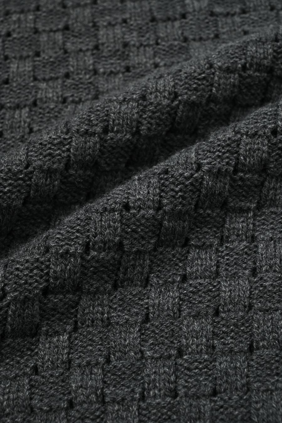 Block Piqué Lace-Up Pullover