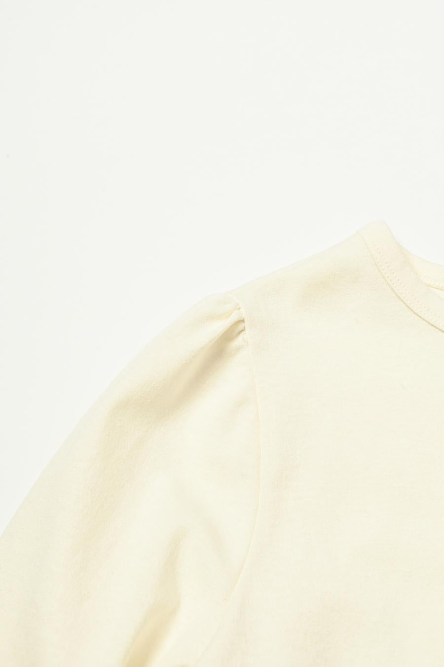 Pleated Mixed-Media Pullover