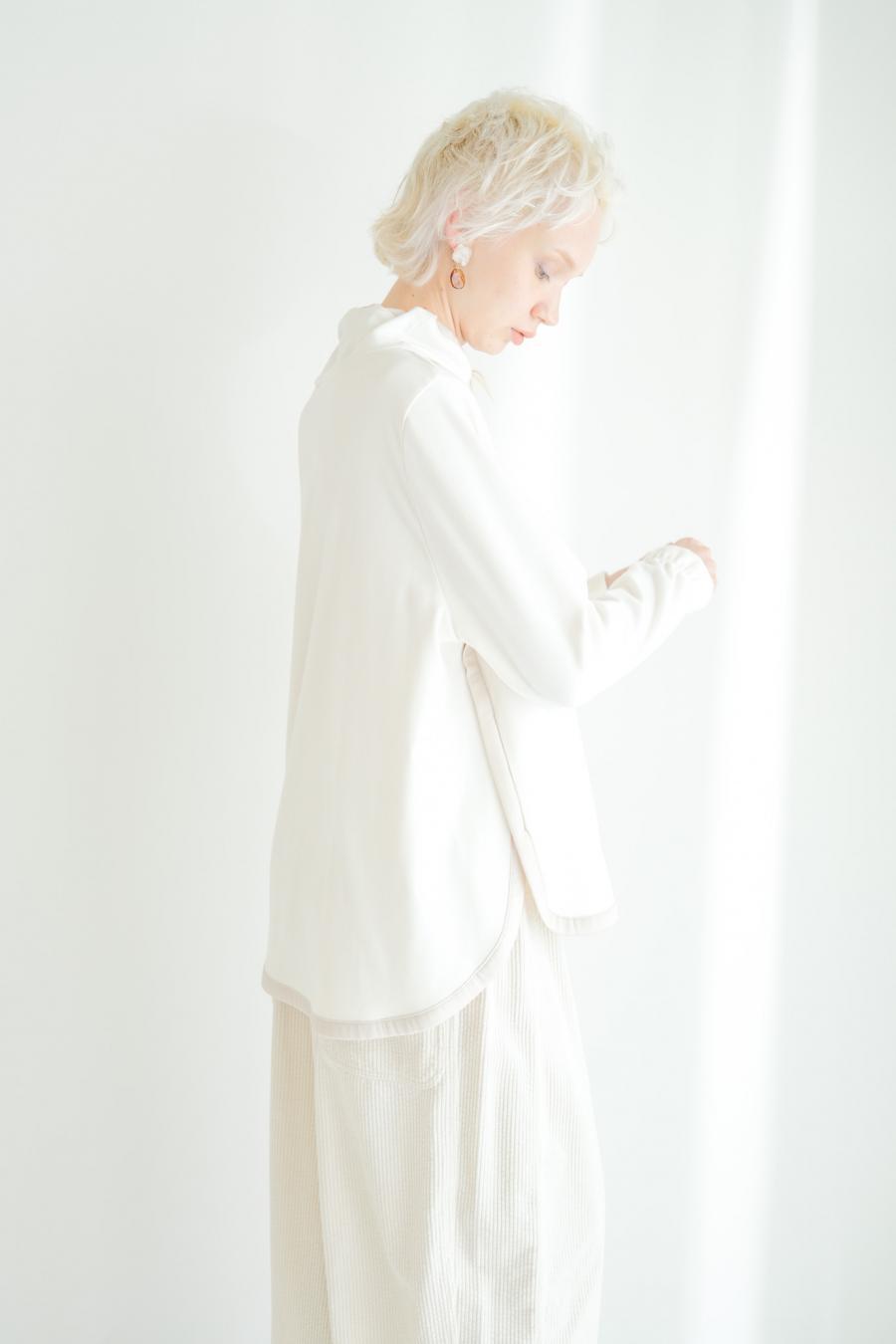 Drawstring Neck Round Hem Pullover