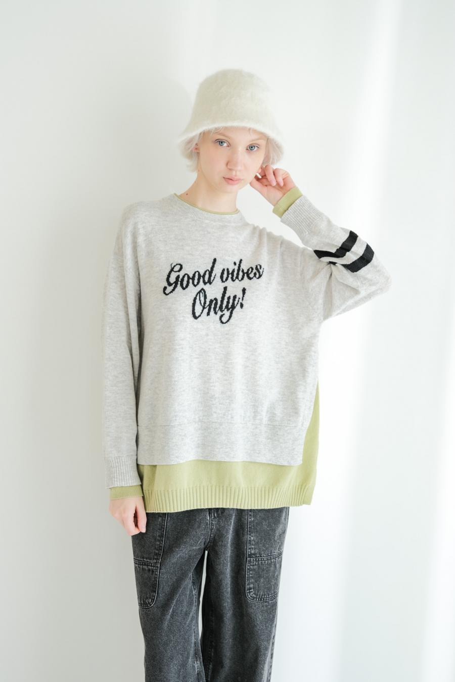 “good” Logo Layered Pullover