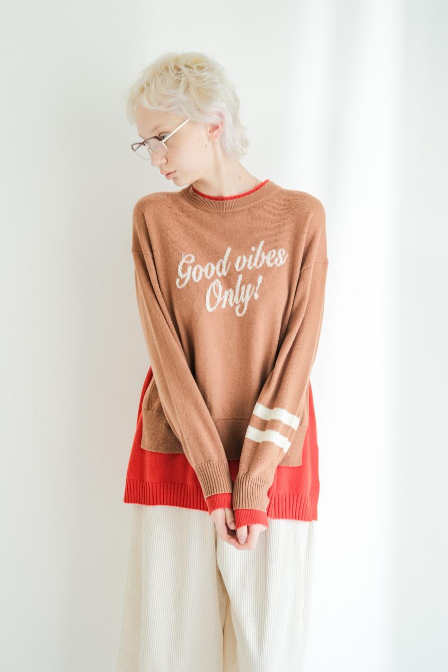 “good” Logo Layered Pullover