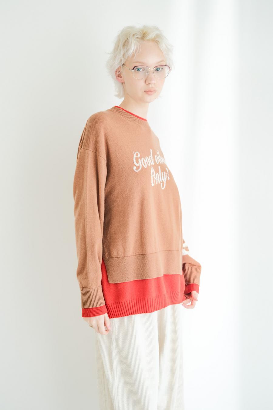 “good” Logo Layered Pullover