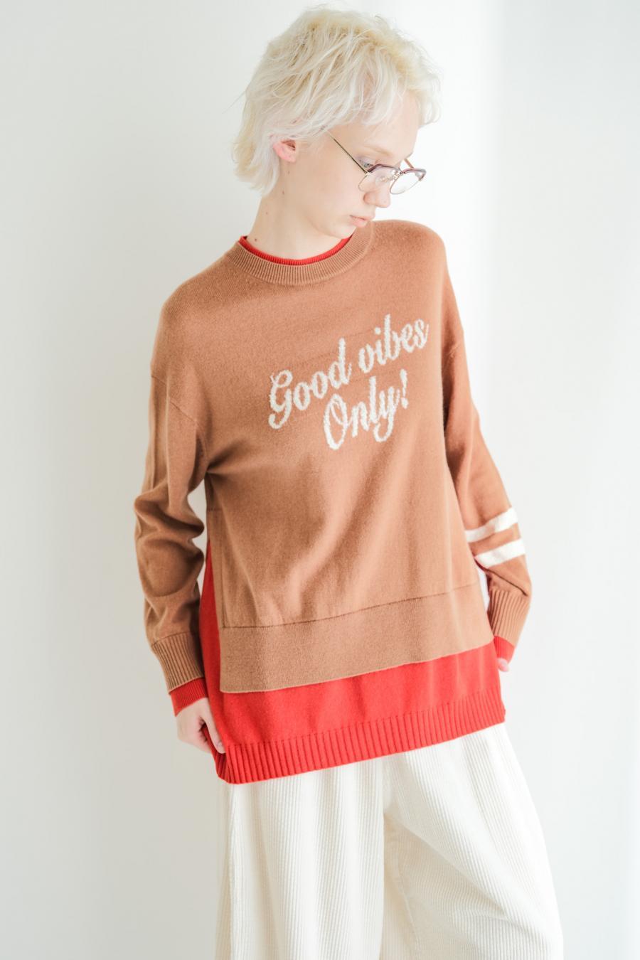 “good” Logo Layered Pullover
