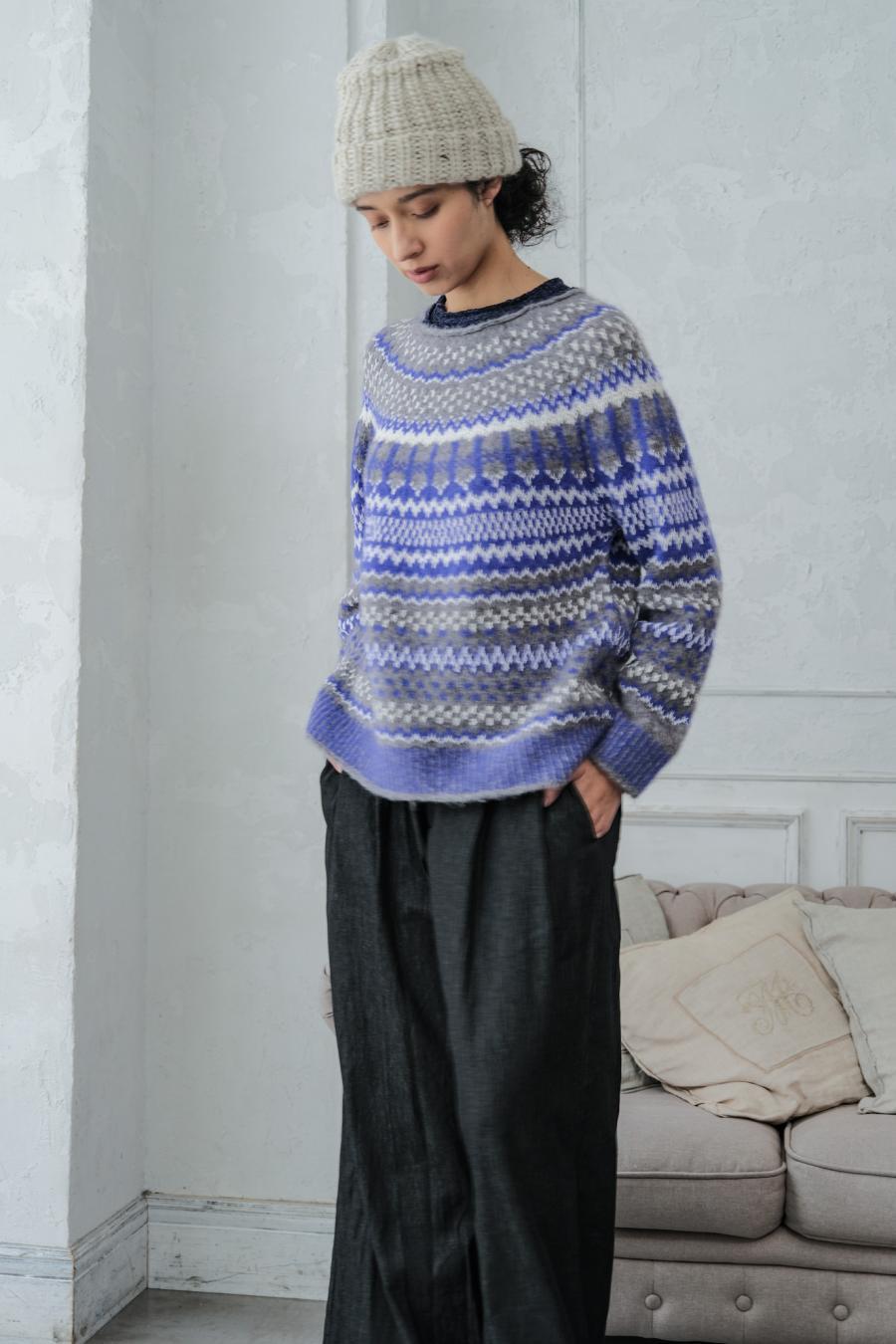 Circular Knit Nordic Pullover