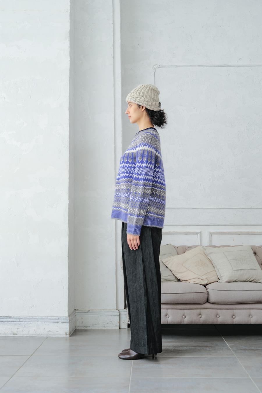 Circular Knit Nordic Pullover