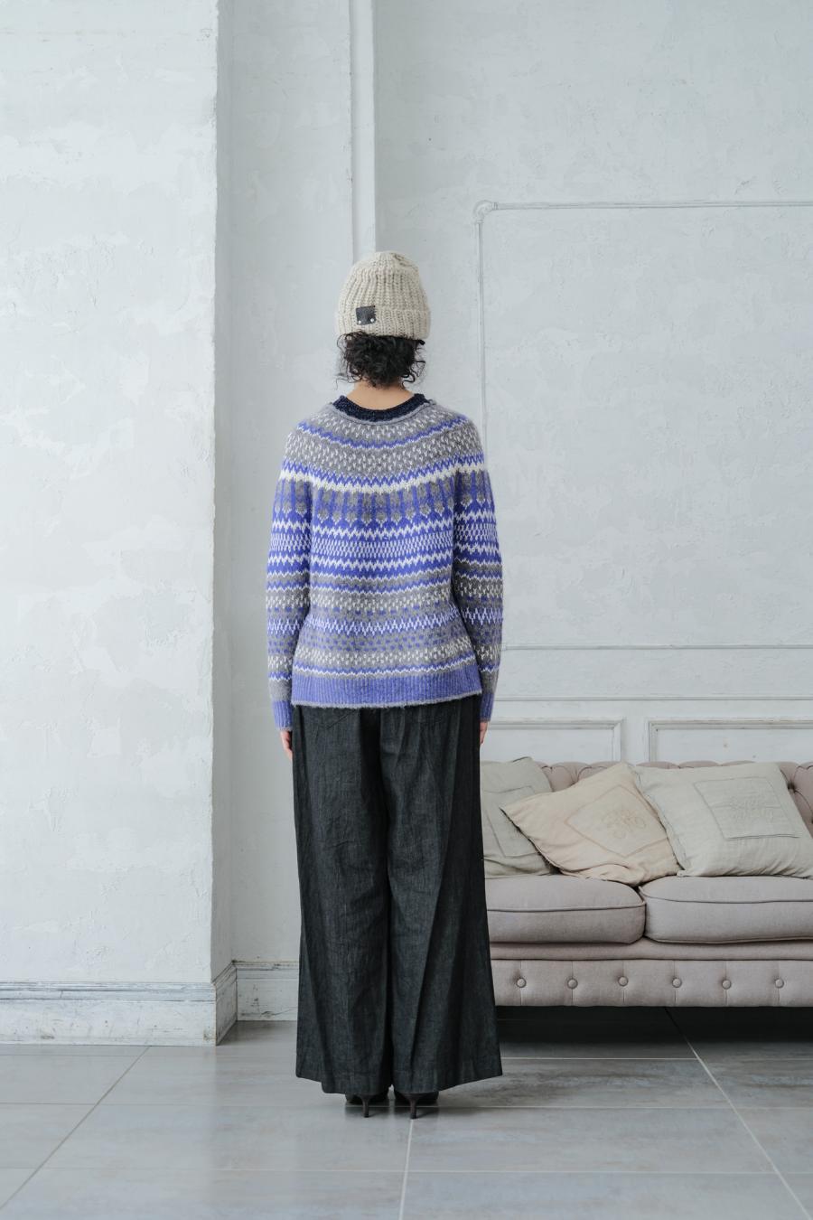 Circular Knit Nordic Pullover