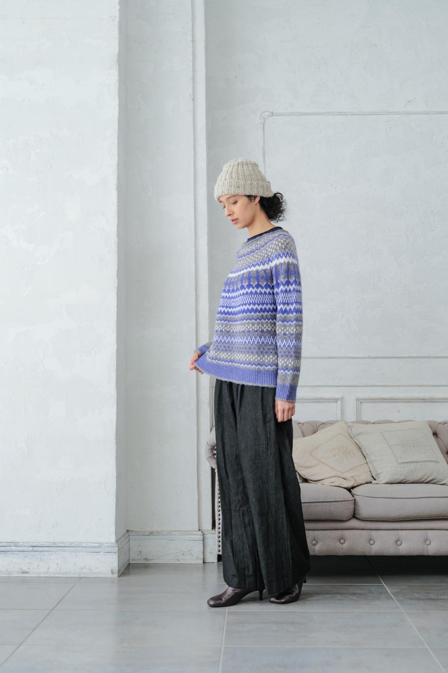 Circular Knit Nordic Pullover