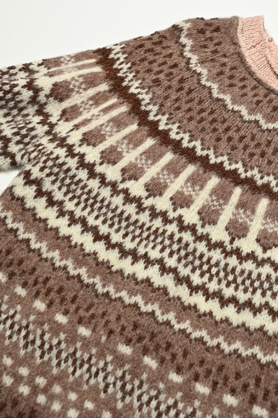 Circular Knit Nordic Pullover