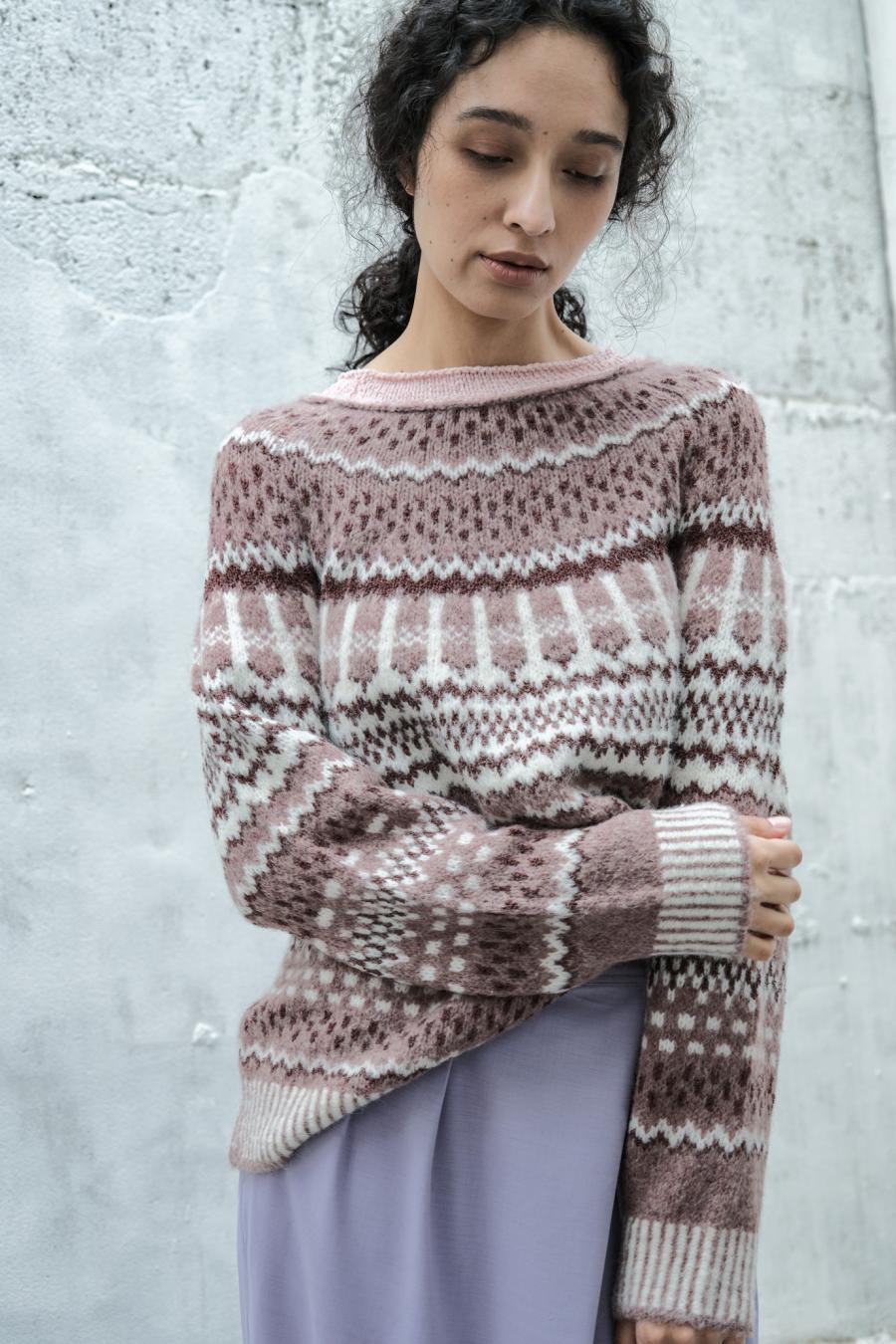 Circular Knit Nordic Pullover