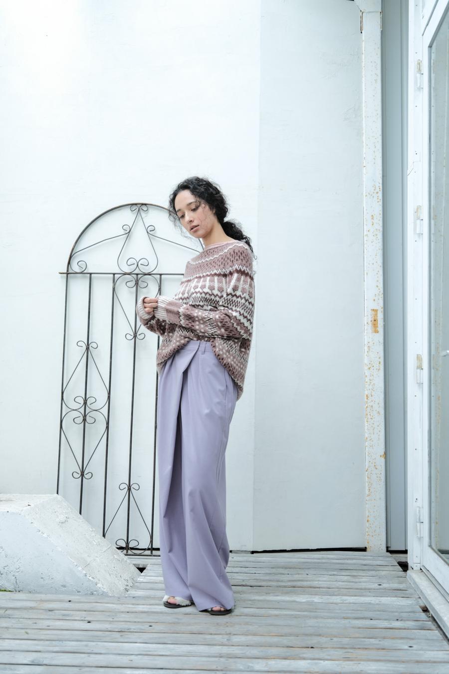Circular Knit Nordic Pullover