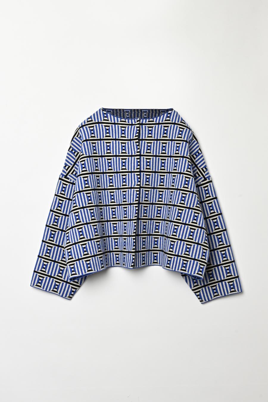 Circle Line Cropped Cardigan