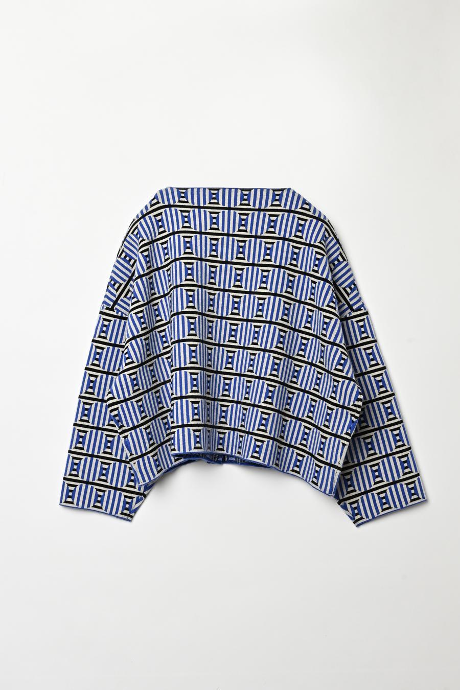Circle Line Cropped Cardigan