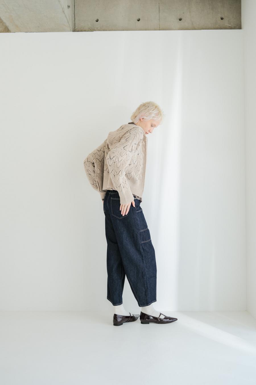 100% Wool Openwork Hooded Cardigan
