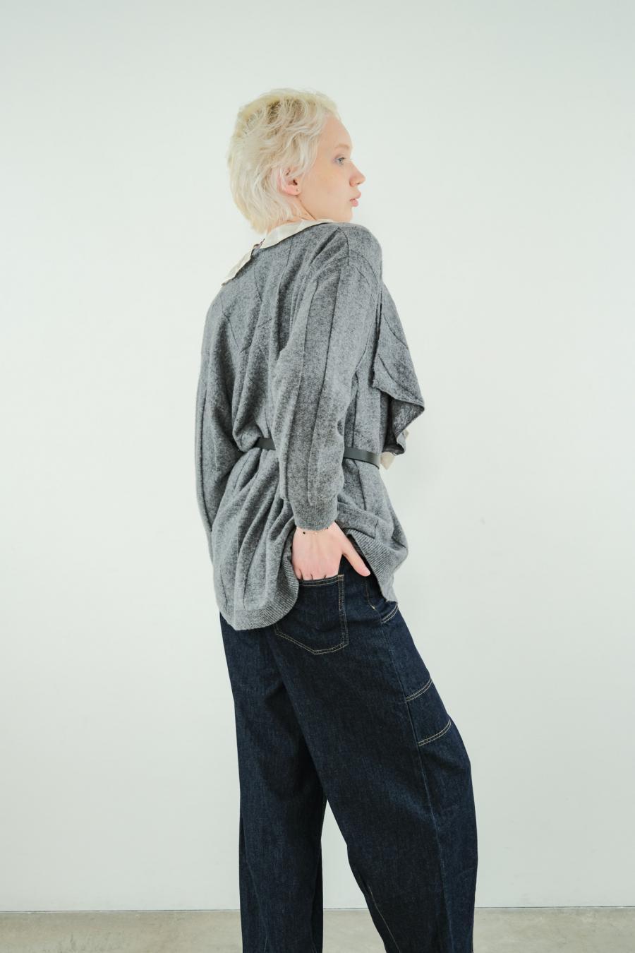 Jersey Reversible Block Cardigan
