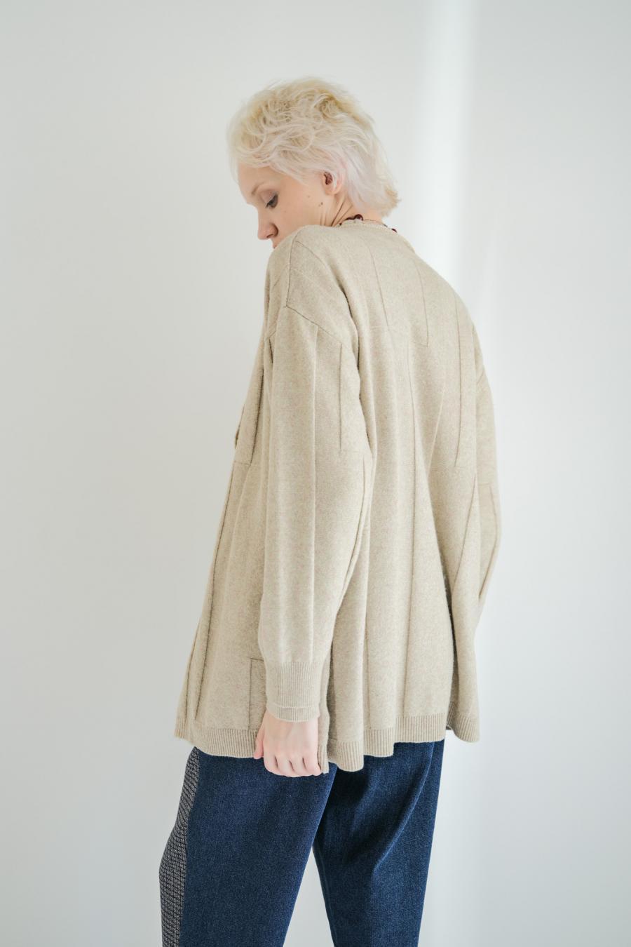 Jersey Reversible Block Cardigan