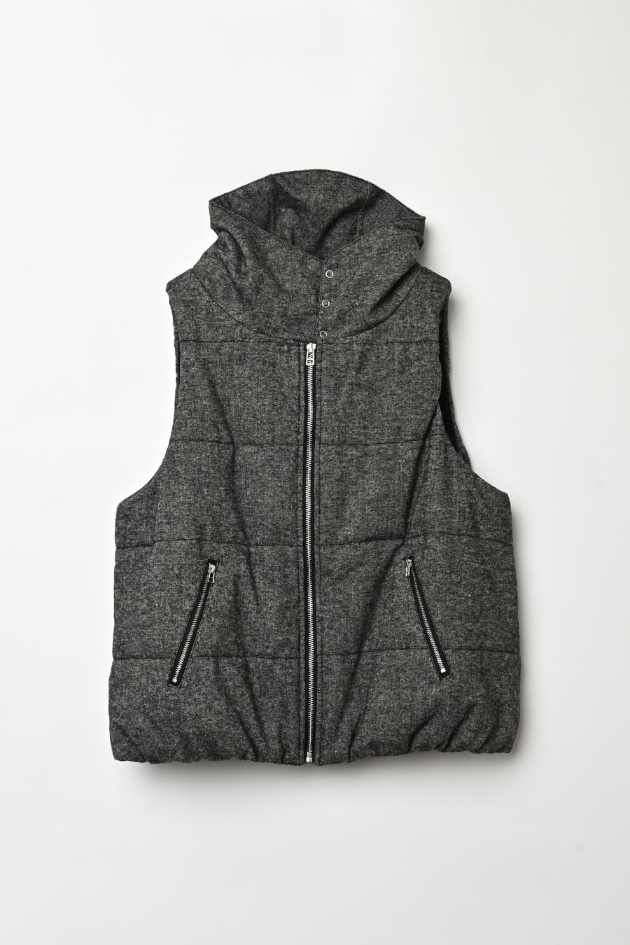 Padded Mini-Nepped Tweed Vest