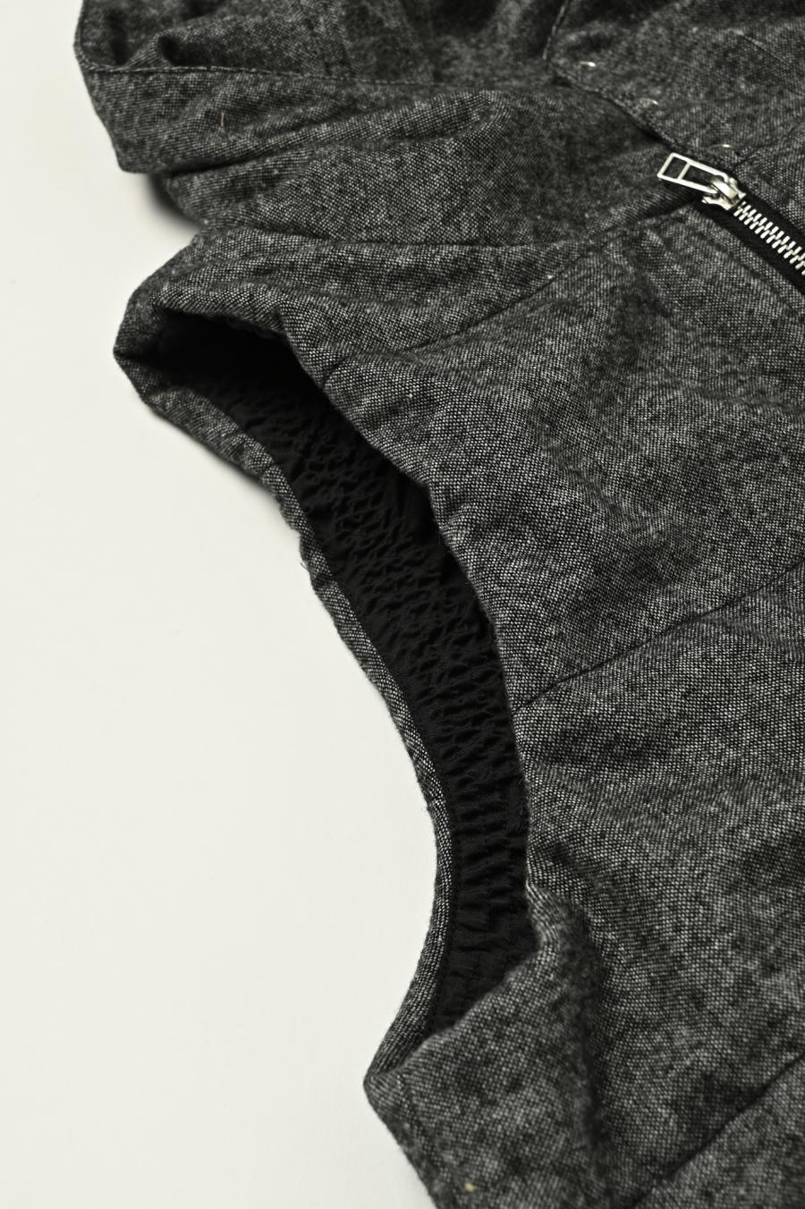 Padded Mini-Nepped Tweed Vest