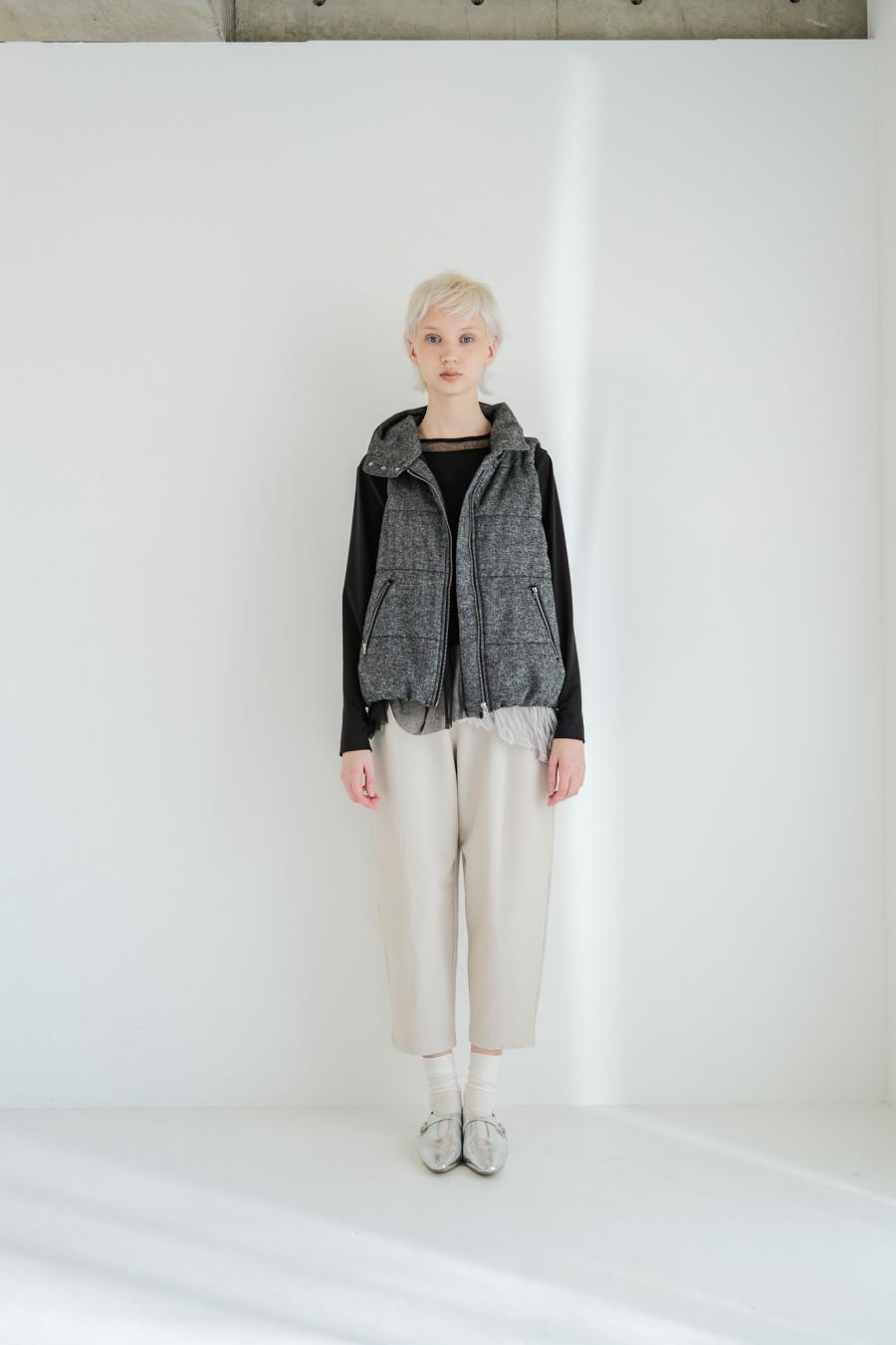 Padded Mini-Nepped Tweed Vest
