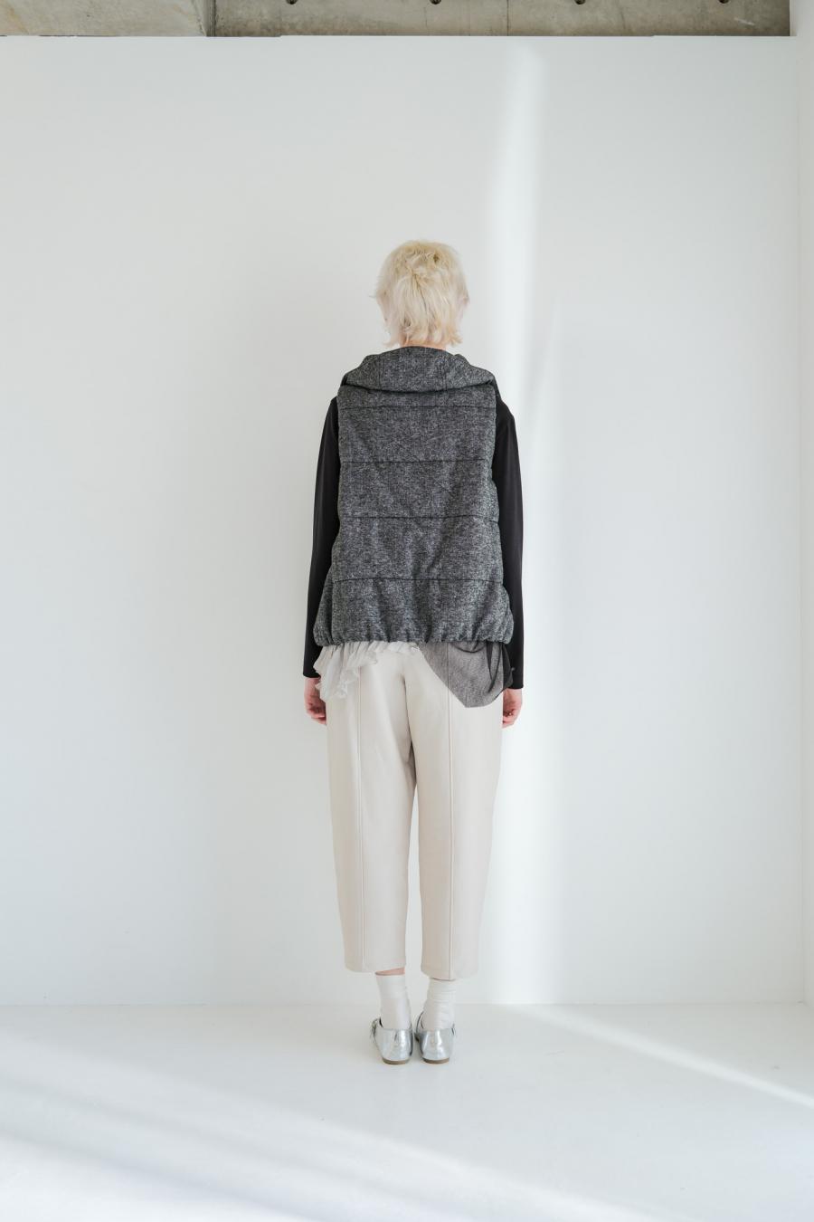 Padded Mini-Nepped Tweed Vest