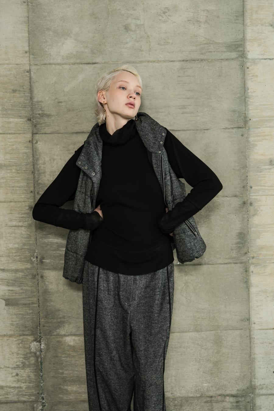 Padded Mini-Nepped Tweed Vest