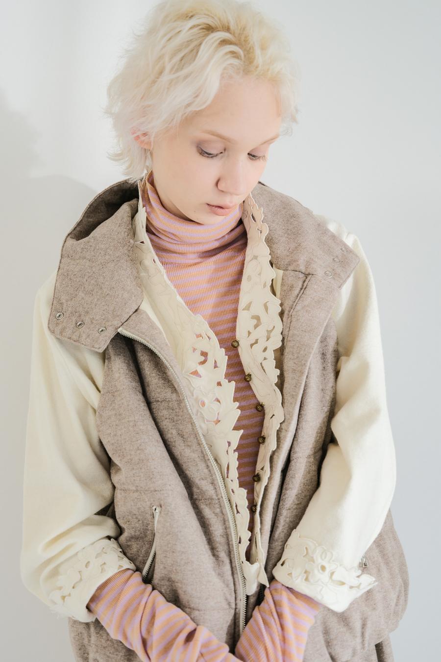 Padded Mini-Nepped Tweed Vest