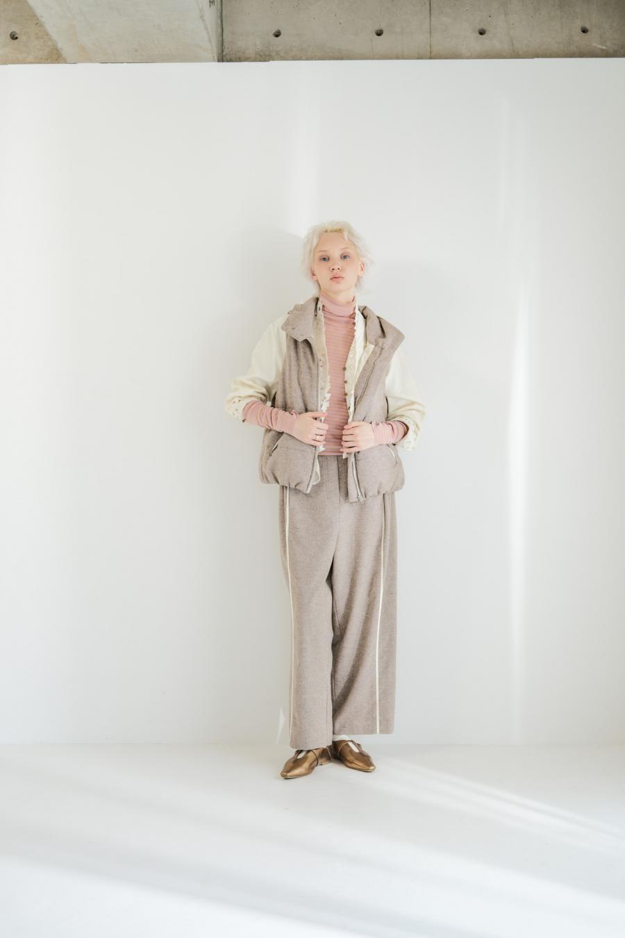 Padded Mini-Nepped Tweed Vest