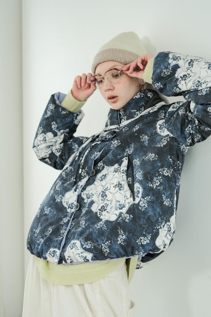 Blur Flower Reversible Blouson